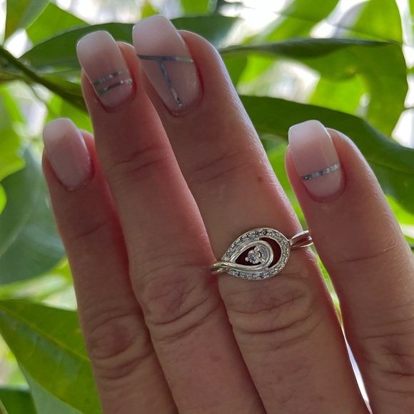 0.15 ct. Diamond 💍 Sterling Silver Ring - Picture 3 of 16